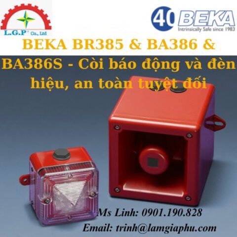 BR385 & BA386 & BA386S - Còi báo động và đèn hiệu, an toàn tuyệt đối
