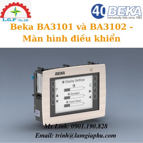 Beka BA3101 và BA3102 - Màn hình điều khiển BA3101 và BA3102 - Màn hình điều khiển