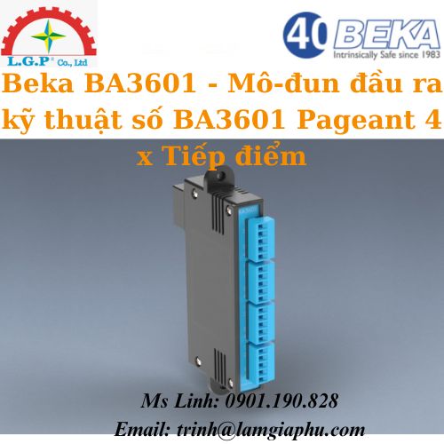 Beka BA3601 - Mô-đun đầu ra kỹ thuật số BA3601 Pageant 4 x Tiếp điểm Mô-đun đầu ra kỹ thuật số BA3601 Pageant 4 x Tiếp điểm