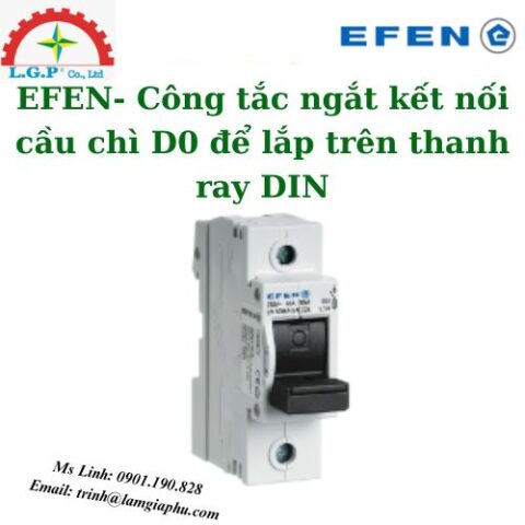 Công tắc ngắt kết nối cầu chì D0 để lắp trên thanh ray DIN